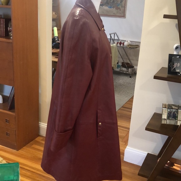 Vintage Excelled red/rust leather jacket with side pockets.  Size L - Picture 6 of 12